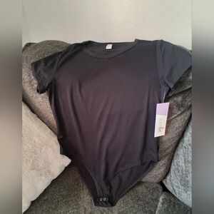 Black Short Sleeve Bodysuit